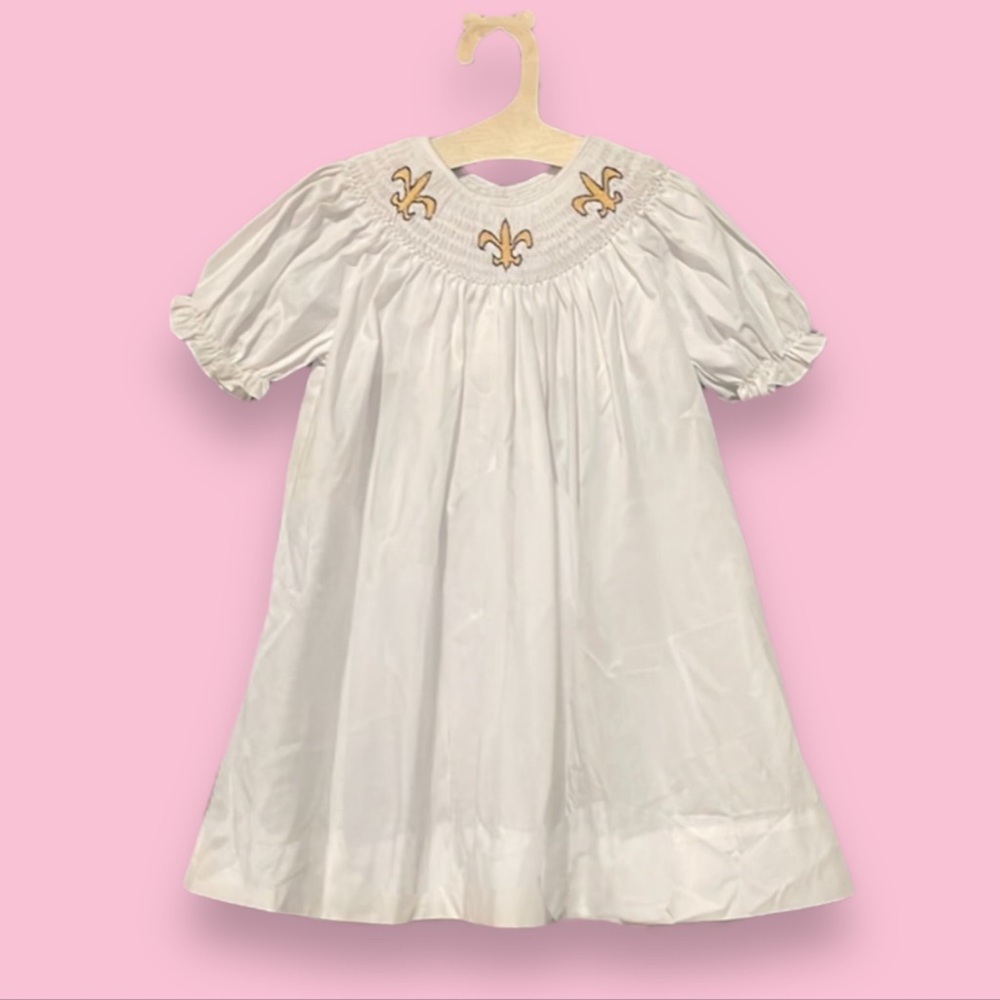 Simply Smock of New York Fleur-de-lis Smocked Dress
